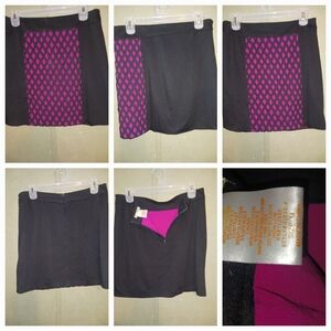 Esley skirt size medium Purple and Black  zips in the back
